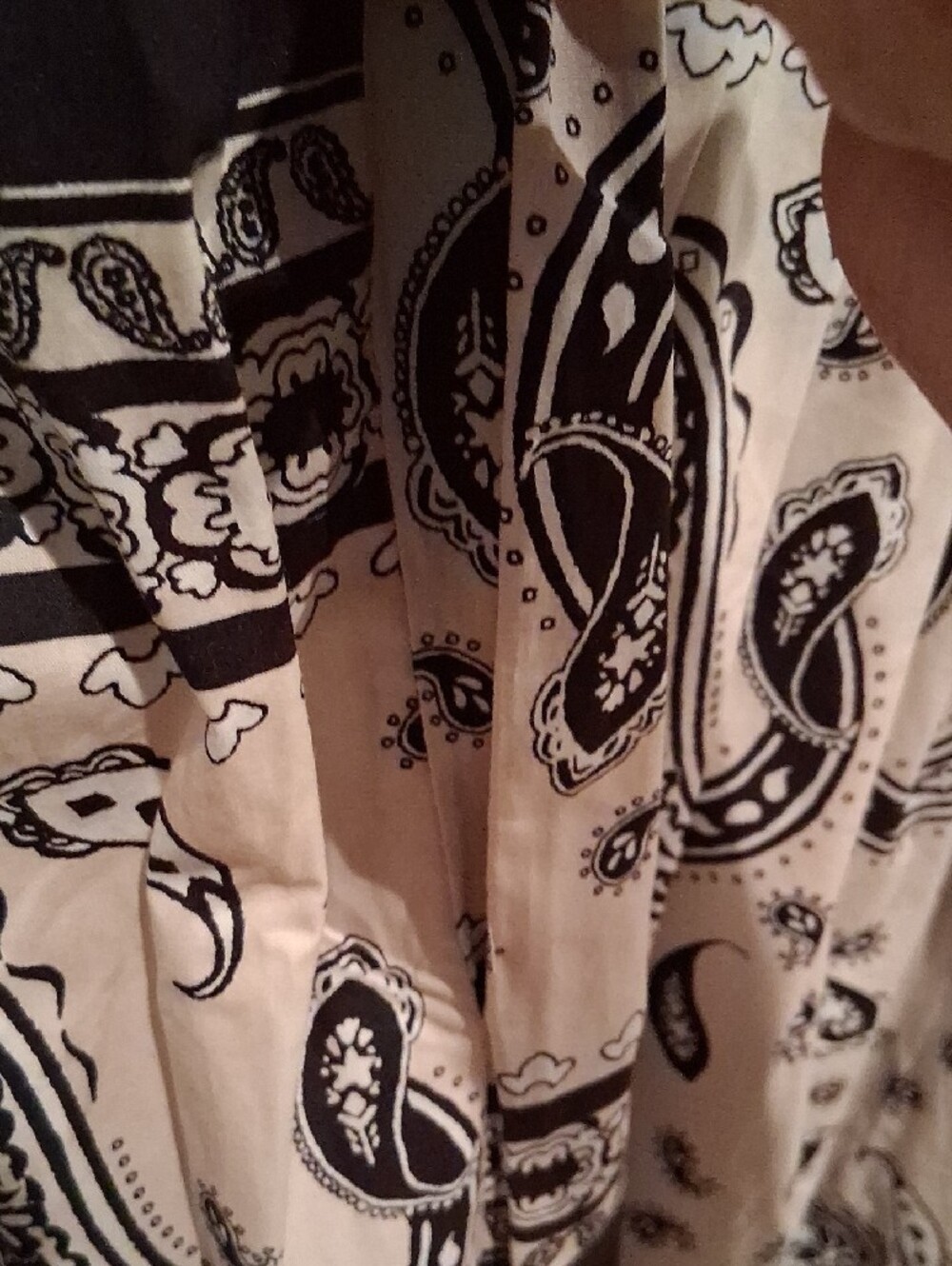 Halogen Black & White Paisley Bandana Midi Skirt - Picture 4 of 10